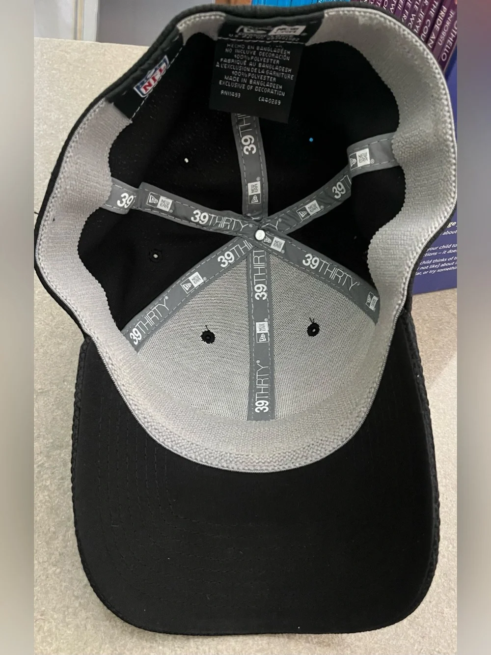NFL Bengals Hat New Era 39THIRTY Black with Orange Trimmed Logo